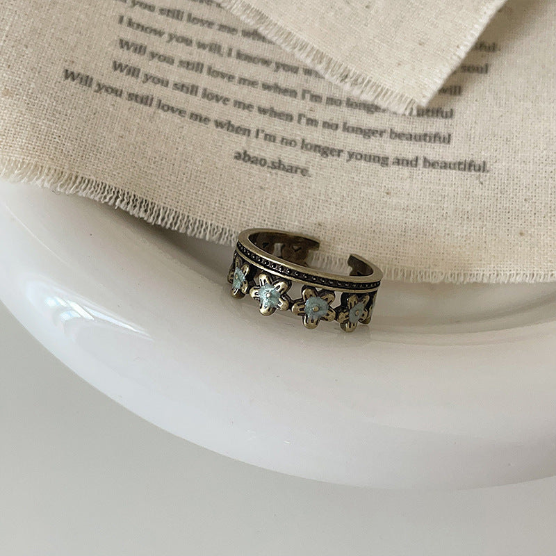 Vintage Butterfly Flower Ring - DippedShop Wholesale - #6643