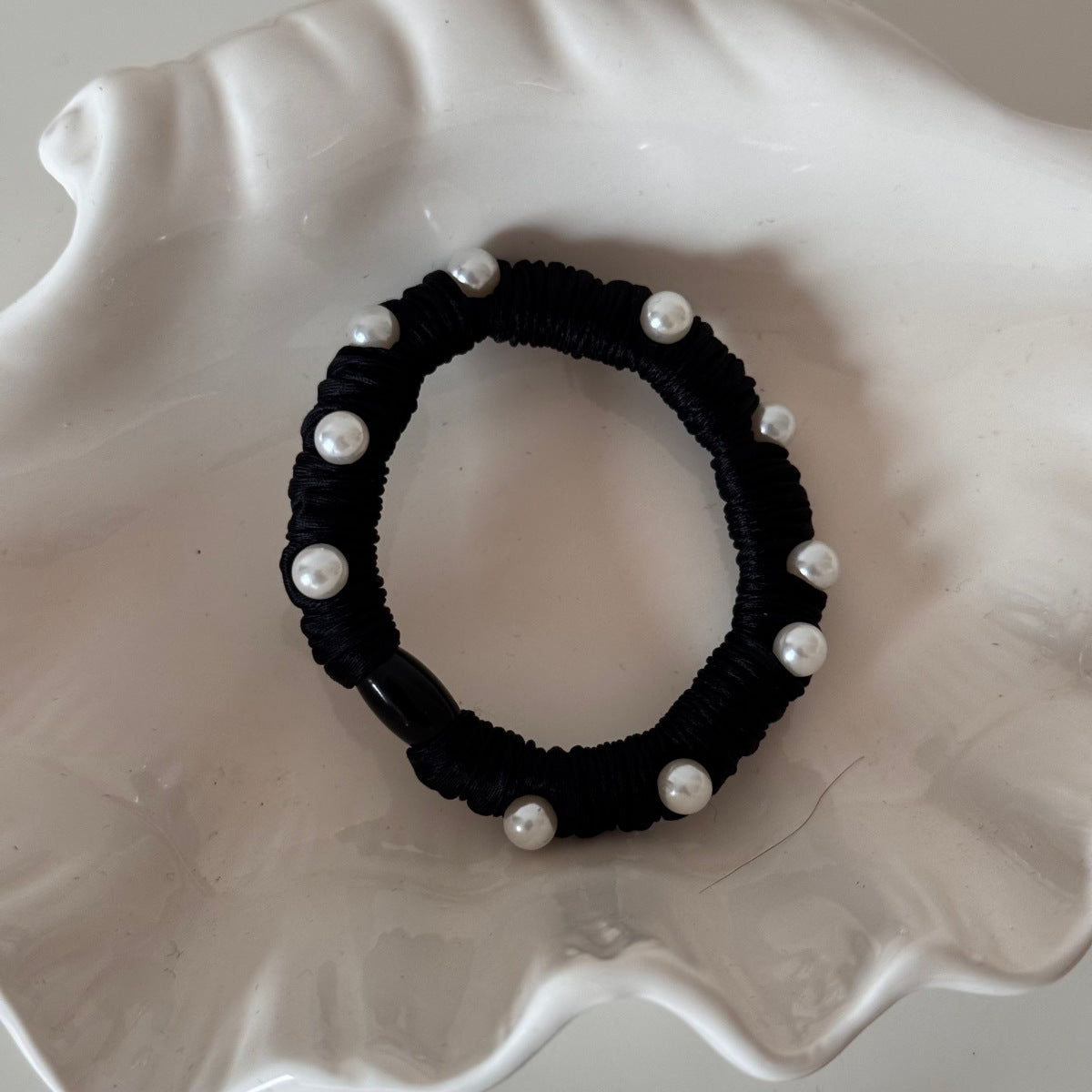 Stylish Pearl Stain High Elastic Scrunchies 6W6HSR513