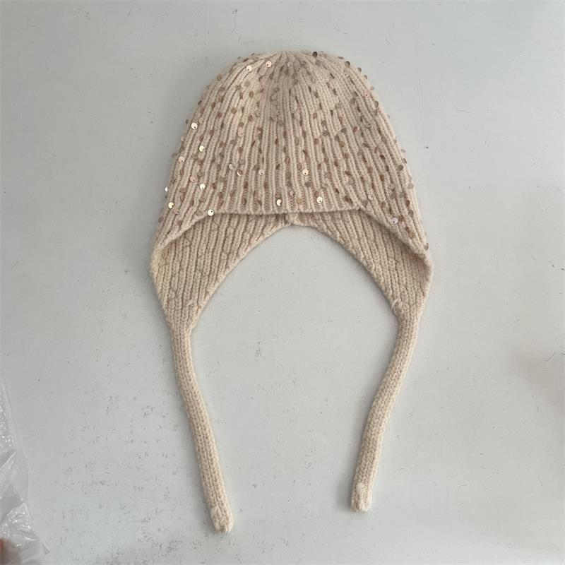 Sequin Fur Knit Trapper Hat - DippedShop Wholesale - #9907