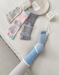 Color Contrast Non-Slip Pilates Yoga Grip Toe Socks 6W8FSO865
