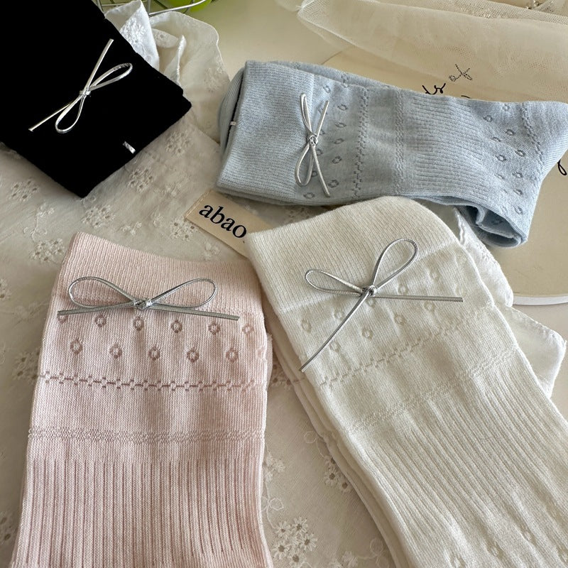 Cute Bow Knot Socks - DippedShop Wholesale - #6435