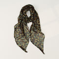 Color Block Plaid Print Silk Scarf 6W6NSI222