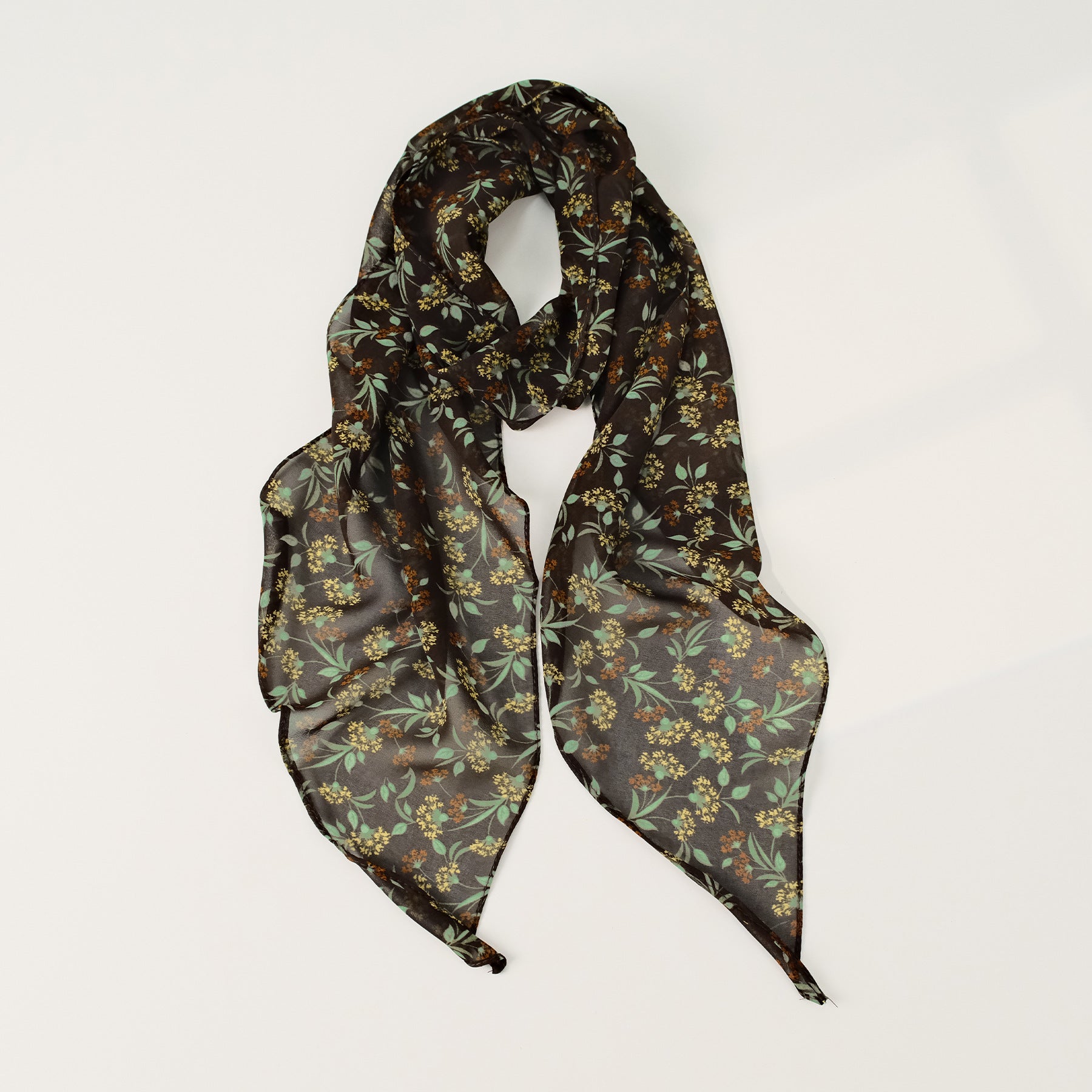 Color Block Plaid Print Silk Scarf 6W6NSI222