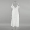 V-Neck String Shoulder Dress - DippedShop Wholesale - #2995