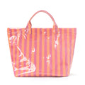 Minimalist Color Block Striped Portable Tote Bag MK2BLW6W10BBG585