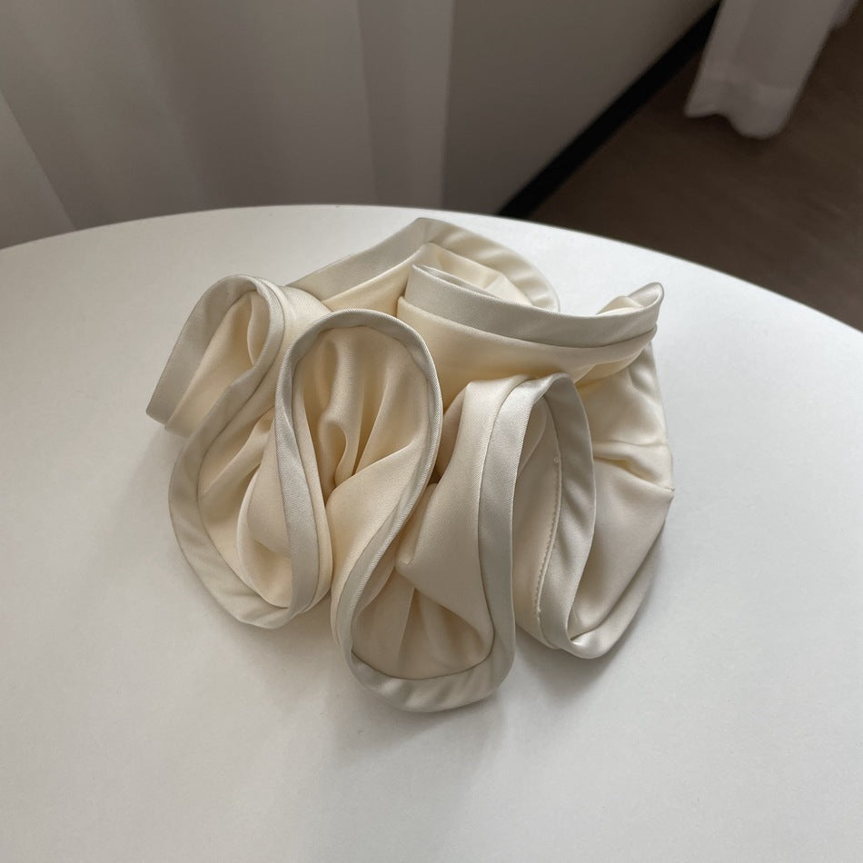 Elegant Solid Color Ruffled Hair Scrunchies 6W6HSR326