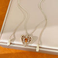 Chic Rhinestones Heart Pendant Choker Necklace 6W6JNC903