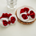 Cute Red Sequins Bowknot Velet Hair Scrunchie 6W6HSR436