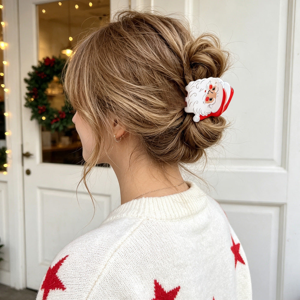Santa Claus Hair Claw - DippedShop Wholesale - #3299