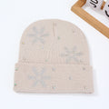 Rhinestone Snowflake Knit Beanie - DippedShop Wholesale - #0835