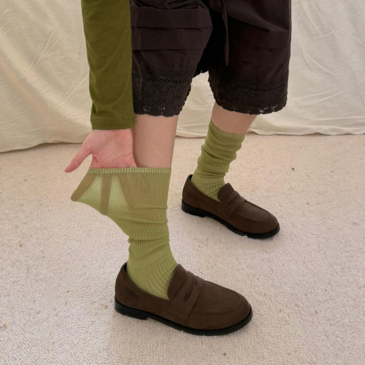 Mid-Calf Knit Socks - DippedShop Wholesale - #3219