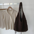 Solid Color Hollow Woven Shoulder Bag 6W10BBG1793