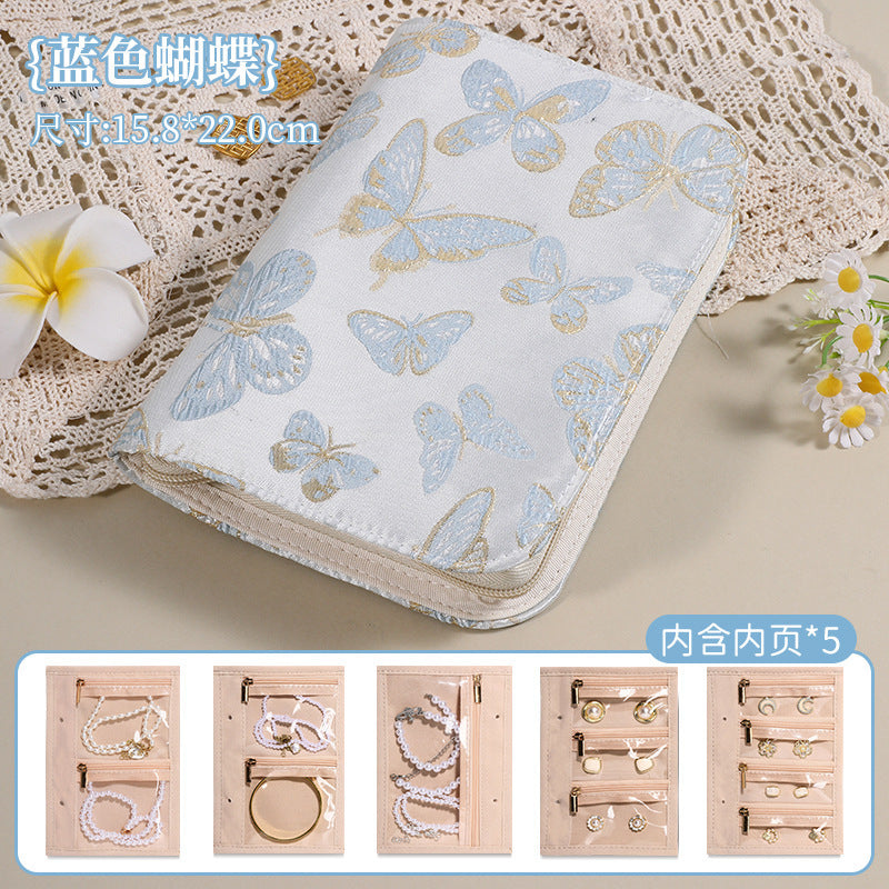 Trendy Butterfly Pattern Jewelry Organizer Bag 8CW6BOB360