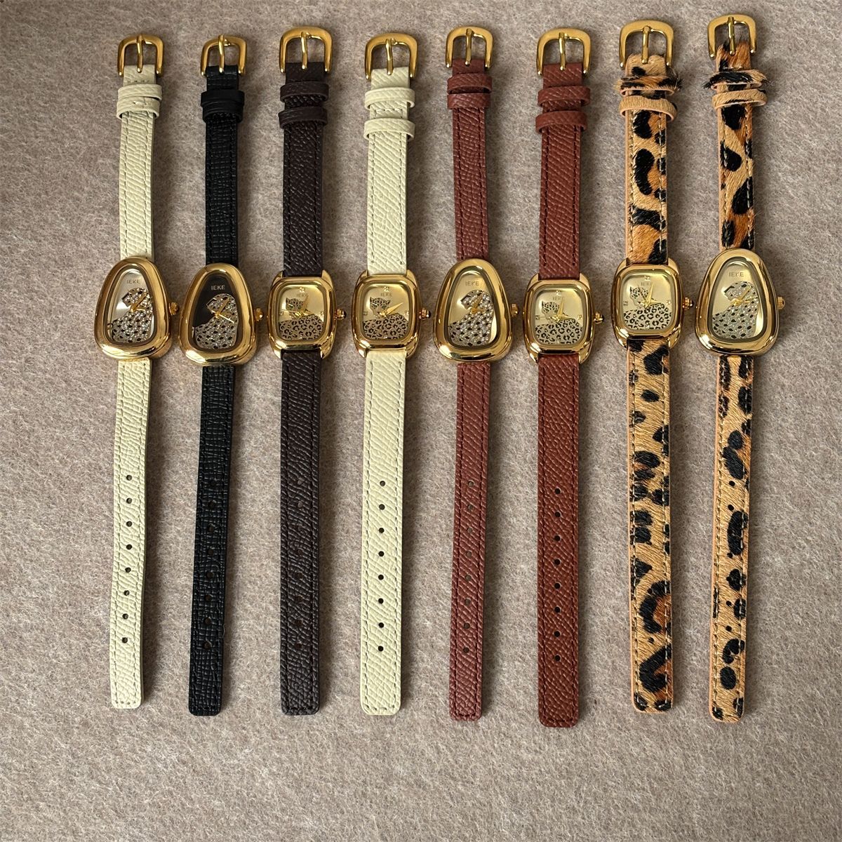 Leopard Quartz Leather Watch - DippedShop Wholesale - #1251
