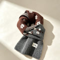 Floral Print Knit Scarf - DippedShop Wholesale - #7619