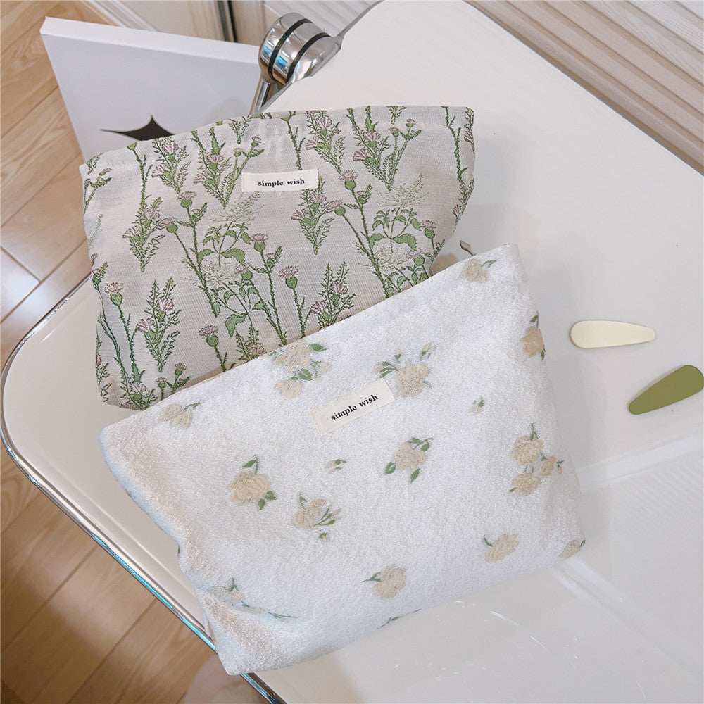 Floral Print Cosmetic Bag - DippedShop Wholesale - #2211
