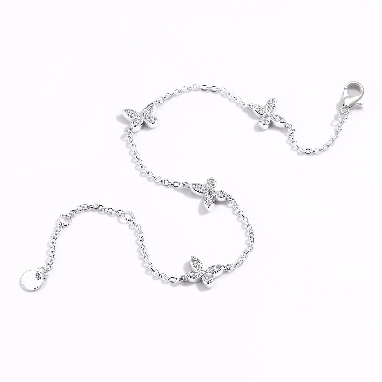 Cubic Zirconia Butterfly Bracelet - DippedShop Wholesale - #6403