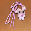 Solid Color Plush Rabbit Pendant Bag Charm 6W10BBC374