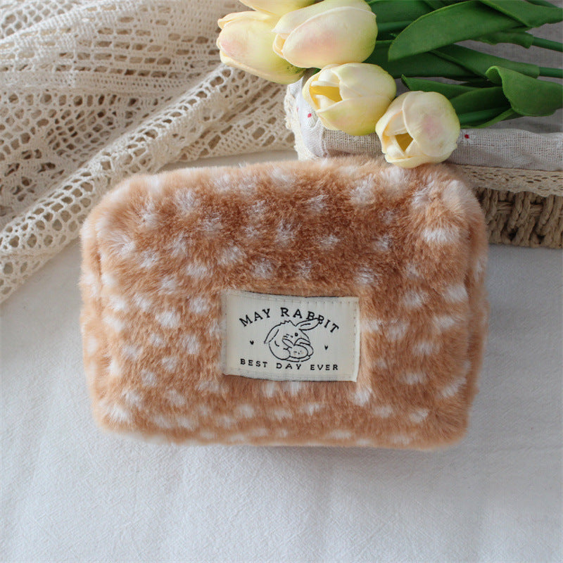 Plush Portable Cosmetic Bag - DippedShop Wholesale - #0739