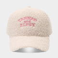 Fashion Bowknot Embroidery Lamb Wool Baseball Cap 6W6HAT526
