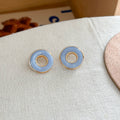 Fashion Hollow Out Resin Round Stud Earrings 6W6JER558