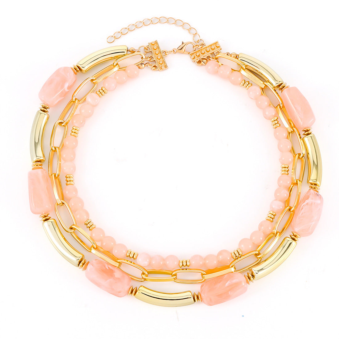 Trendy Multi-Layer Beaded Necklace - DippedShop Wholesale - #6739
