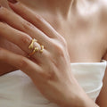Irregular Crossover Ring - DippedShop Wholesale - #5763