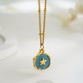 Simple Enamel Irregular Pendant Choker Necklace 6W6JNC398L