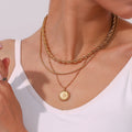 Stylish Star Disc Pendant Choker Necklace 6W6JNC654