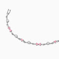 Sparkly Rhinestone Heart Star Chain Bracelet 6W6JBR528