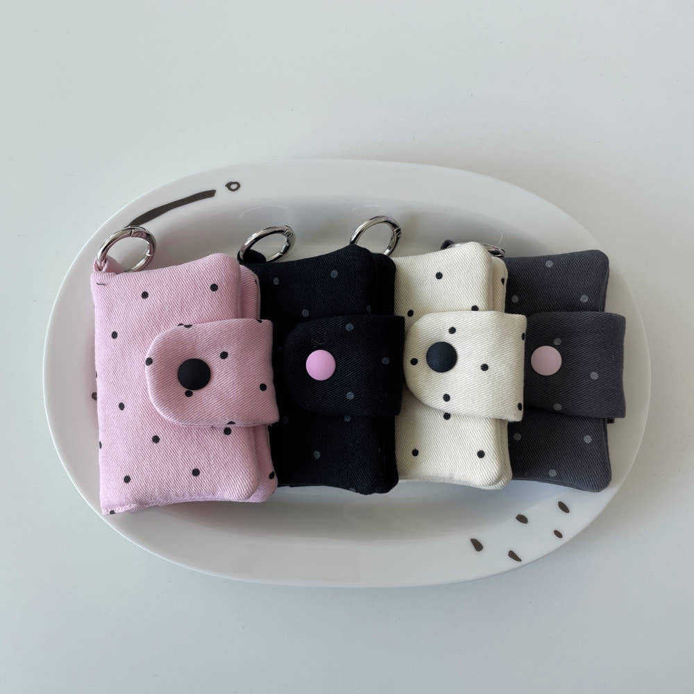 Cute Polka Dots Print Coin Purse Wallet 6S10BWB153