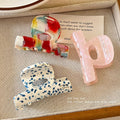 Vintage Color Block Claw Clip - DippedShop Wholesale - #4611