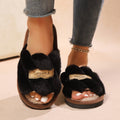 Fluffy Open Toe Slippers - DippedShop Wholesale - #9459