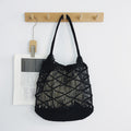 Solid Color Hand Woven Hollow Tote Bag 8CW6BBG530L