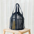Mesh Foldable Hollow Out Drawstring Stroage Bag 8BW6BOB100L