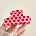 Heart Print Hair Claw - DippedShop Wholesale - #9187