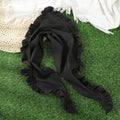 Fashion Solid Color Ruffled Trim Triangle Headscarf MK2BK6W6HHS13