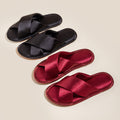 Solid Satin Slide Slippers - DippedShop Wholesale - #3107