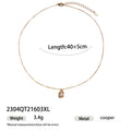 Gold Plated Geometric Pendant Necklace - DippedShop Wholesale - #5043