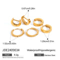 Gold Plated Rhinestone Hoops - DippedShop Wholesale - #7795
