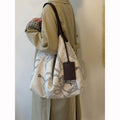Vintage Floral Print Canvas Shoulder Bag 6W10BBG1988