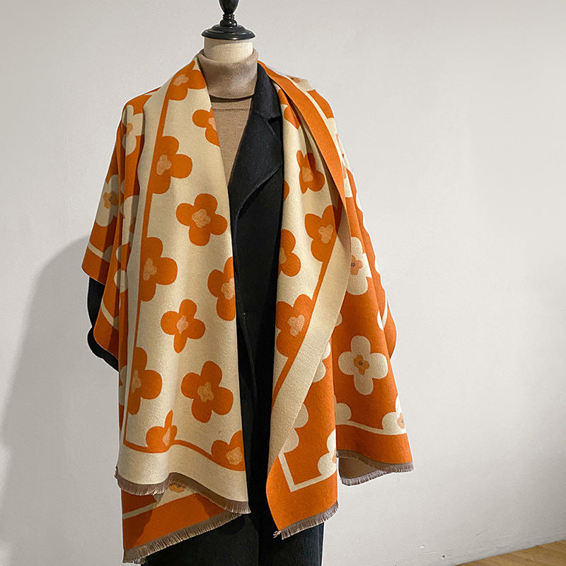 Floral Thermal Shawl Scarf - DippedShop Wholesale - #4691