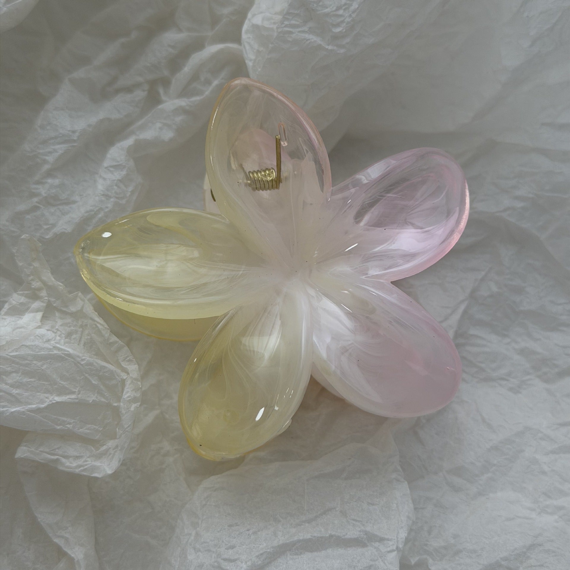 Cute Iridescent Flower Geometric Hair Claw 8AS6HCP307L