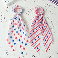 Trendy USA Flag Color Block Stretchy Hair Tie 8BK6HSR16T