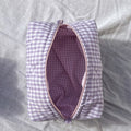 Quilted Plaid Cosmetic Bag - DippedShop Wholesale - #9507