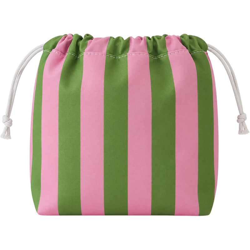 Striped Drawstring Cosmetic Bag - DippedShop Wholesale - #9811
