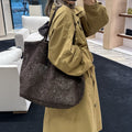Retro Solid Color Straw Woven Large Capacity Shoulder Bag 8CW6BBG517L