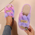 Fluffy Open Toe Slippers - DippedShop Wholesale - #7763
