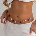 Simple Color Block Resin Charm Waist Chain 8ZA6JBC79L