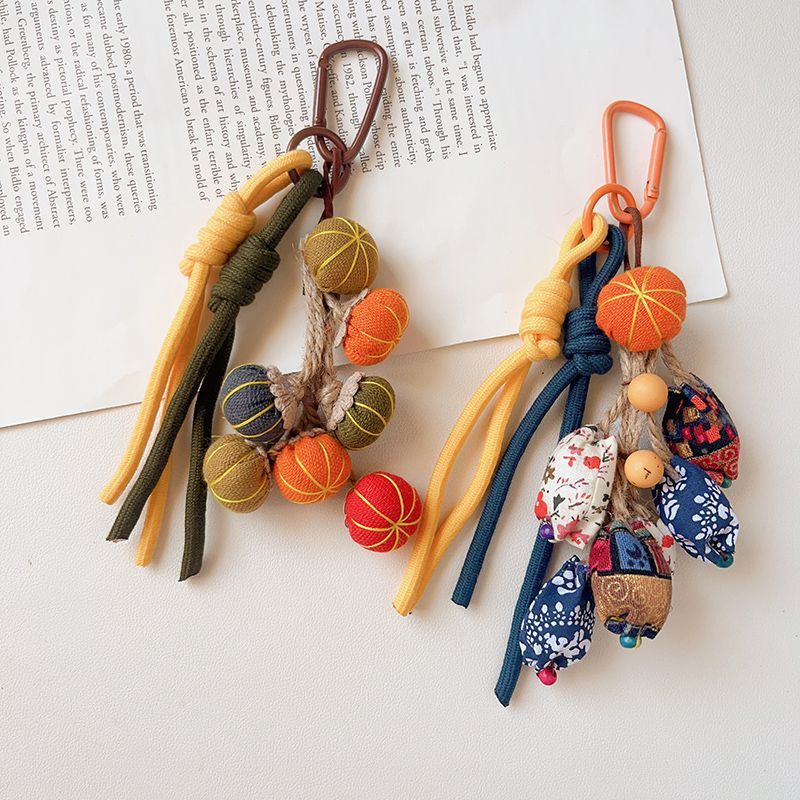 Crochet Pumpkin Bag Charm - DippedShop Wholesale - #1891